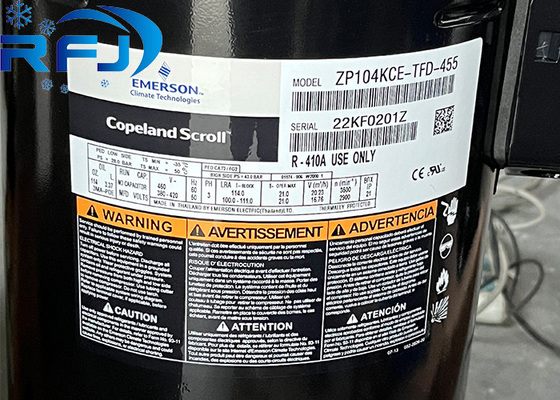 खरीदें 9HP कोपलैंड R410a स्क्रॉल कंप्रेसर ZP104KCE-TFD-455 HAVC के लिए online manufacture