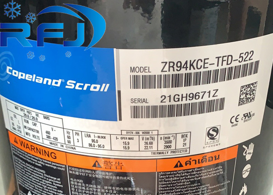 खरीदें कोपलैंड ZR94KCE-TFD-522 ZR सीरीज स्क्रॉल कंप्रेसर 8HP उच्च-स्तरीय दक्षता 3 चरण online manufacture