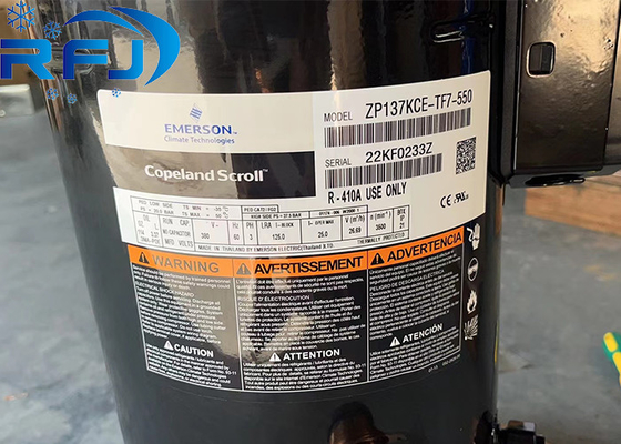रेफ्रिजरेशन कोपलैंड स्क्रॉल कंप्रेसर ZP137KCE-TF7-550 380V 3चरण 60Hz