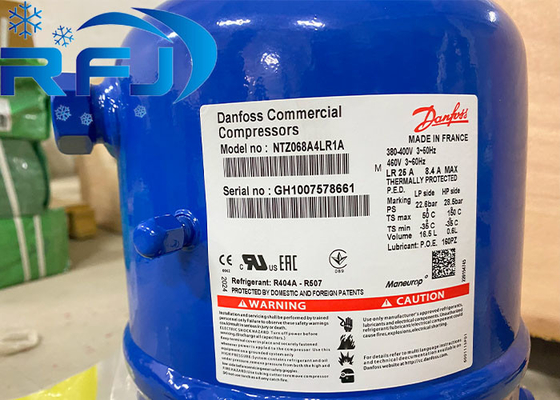 Maneurop पिस्टन रेफ्रिजरेशन कंप्रेसर NTZ068A4LR1A रेफ्रिजरेंट R404a-R507