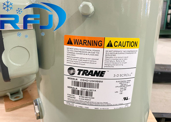 ट्रैन CSHD120K0B0M स्क्रॉल कंप्रेसर 10ph R410a 102kg 380-415V/3/50HZ ऑपरेशन
