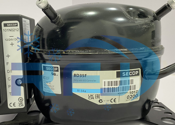BD35F हर्मेटिक पिस्टन रेफ्रिजरेशन कंप्रेसर R134a 100-240V/50-60Hz