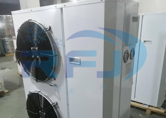 डबल फैन बॉक्स यूनिट मध्यम-उच्च तापमान रेफ्रिजरेशन कंडेनसिंग यूनिट R404A R22