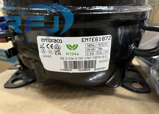 Embraco Aspera कंप्रेसर EMTE6187Z रेफ्रिजरेंट R134a हर्मेटिक रिसीप्रोकेटिंग