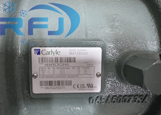 06EAFEC3C2F43 कार्लाइल कंप्रेसर 208/230V-3-60HZ और 400-460V-3-50/60HZ पावर सप्लाई